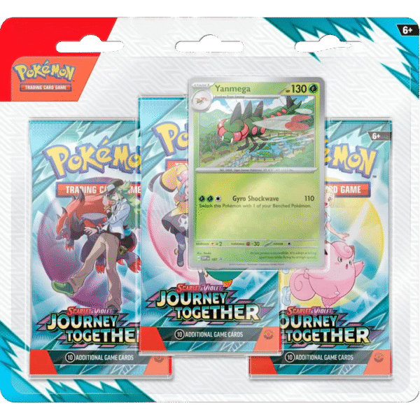 Pokemon TCG - Scarlet & Violet - Journey Together - 3-Pack Blister (Yanmega)