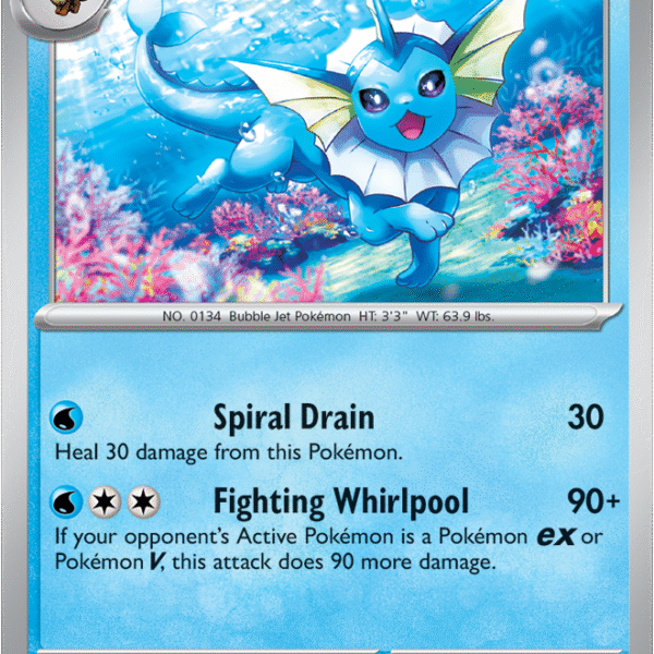 Scarlet & Violet Prismatic Evolutions 022/131 Vaporeon Pokeball Reverse Holo