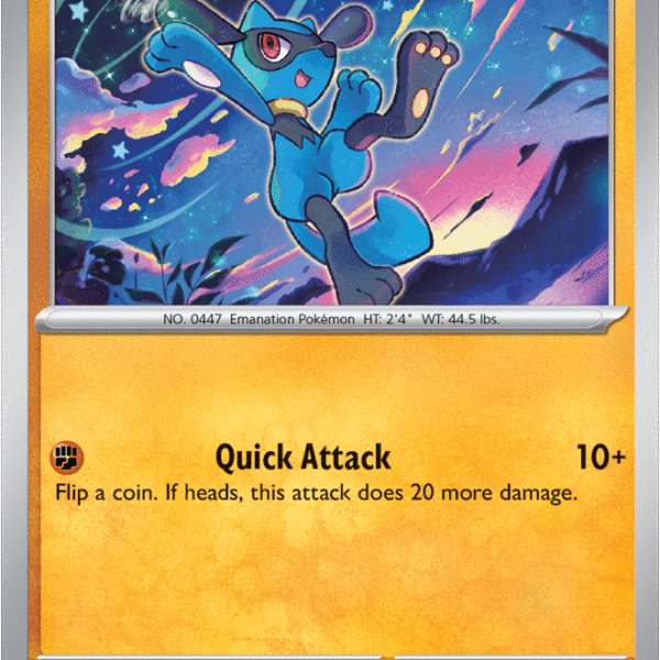 Scarlet & Violet Prismatic Evolutions 050/131 Riolu Poke Ball Reverse Holo