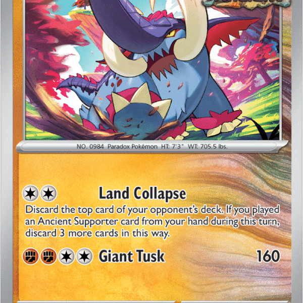 Scarlet & Violet Prismatic Evolutions 055/131 Great Tusk Reverse Holo
