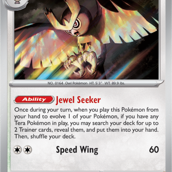 Scarlet & Violet Prismatic Evolutions 078/131 Noctowl Holo